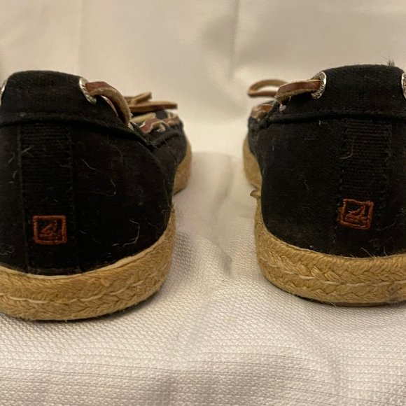 Black Sperry Top-Sider Espadrilles 7M - Picture 5 of 7
